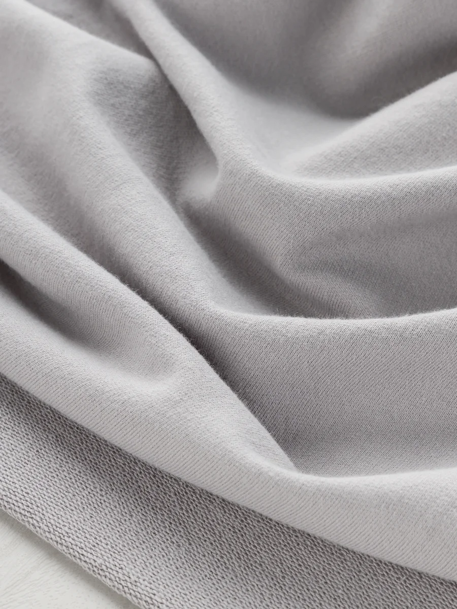 Organic Cotton Heavy French Terry - Cloud – Image 4