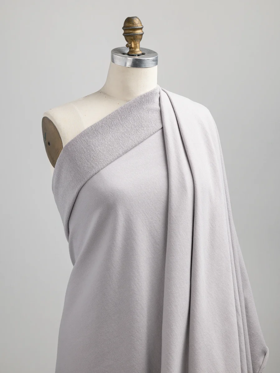 Organic Cotton Heavy French Terry - Cloud – Image 3