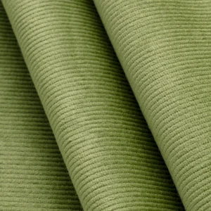 Organic Cotton Lycra Slight Stretch 14 Wale Corduroy -  Dill Green