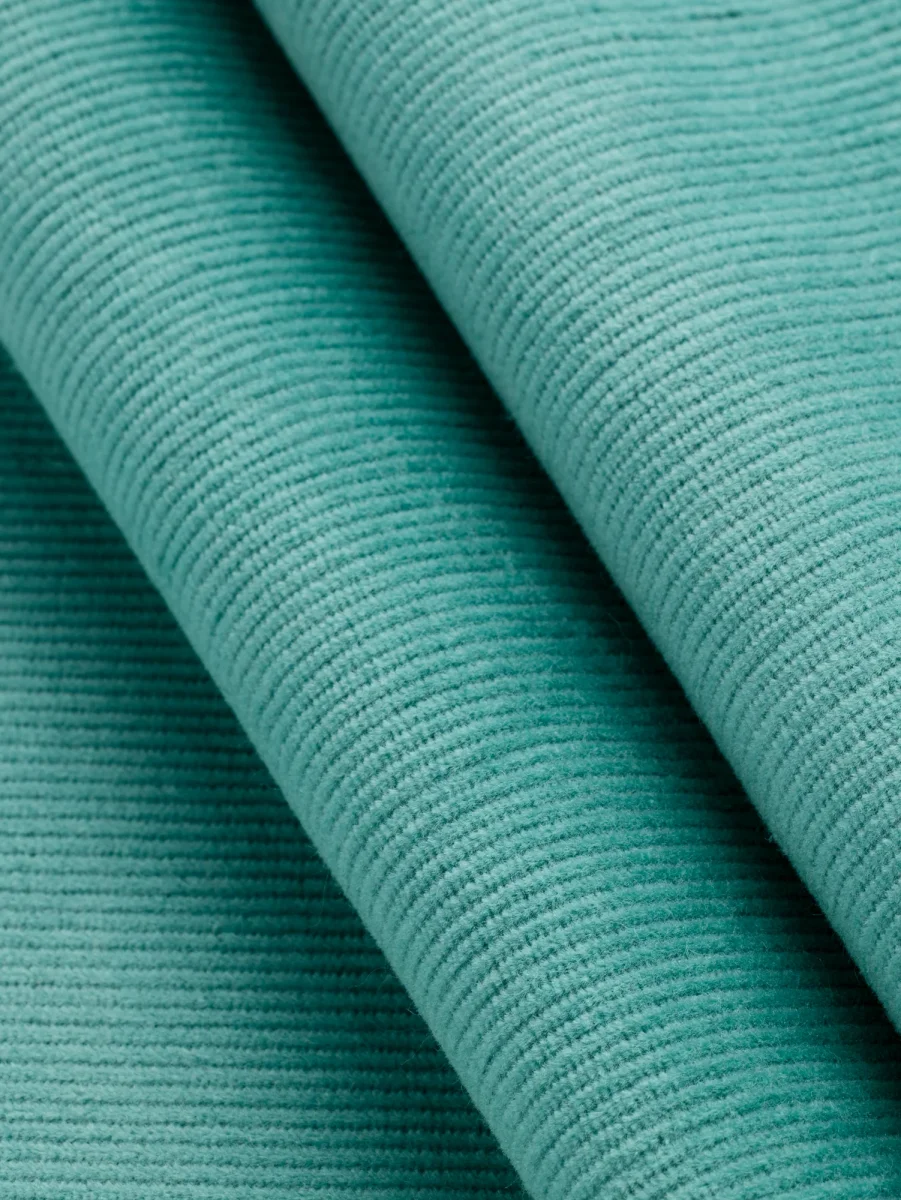 Organic Cotton Lycra Slight Stretch 14 Wale Corduroy - Teal – Image 2