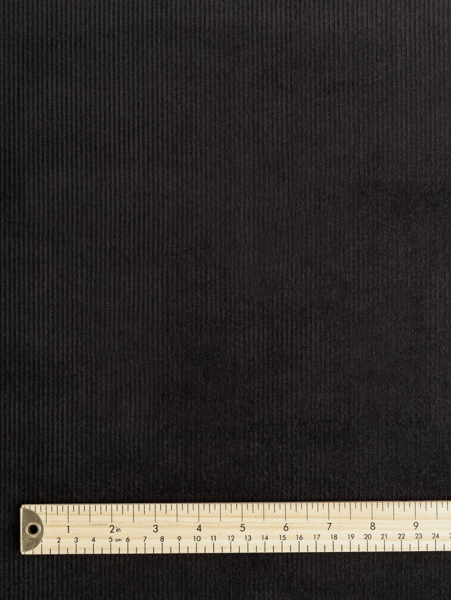 Organic Cotton Non Stretch 8 Wale Corduroy - Black – Image 4