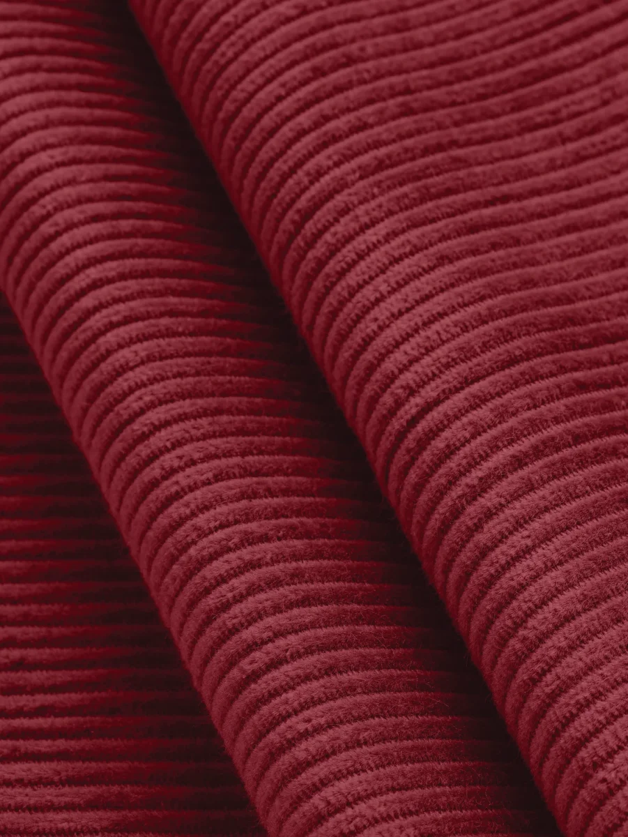 Organic Cotton Non Stretch 8 Wale Corduroy -  Bordeaux – Image 2