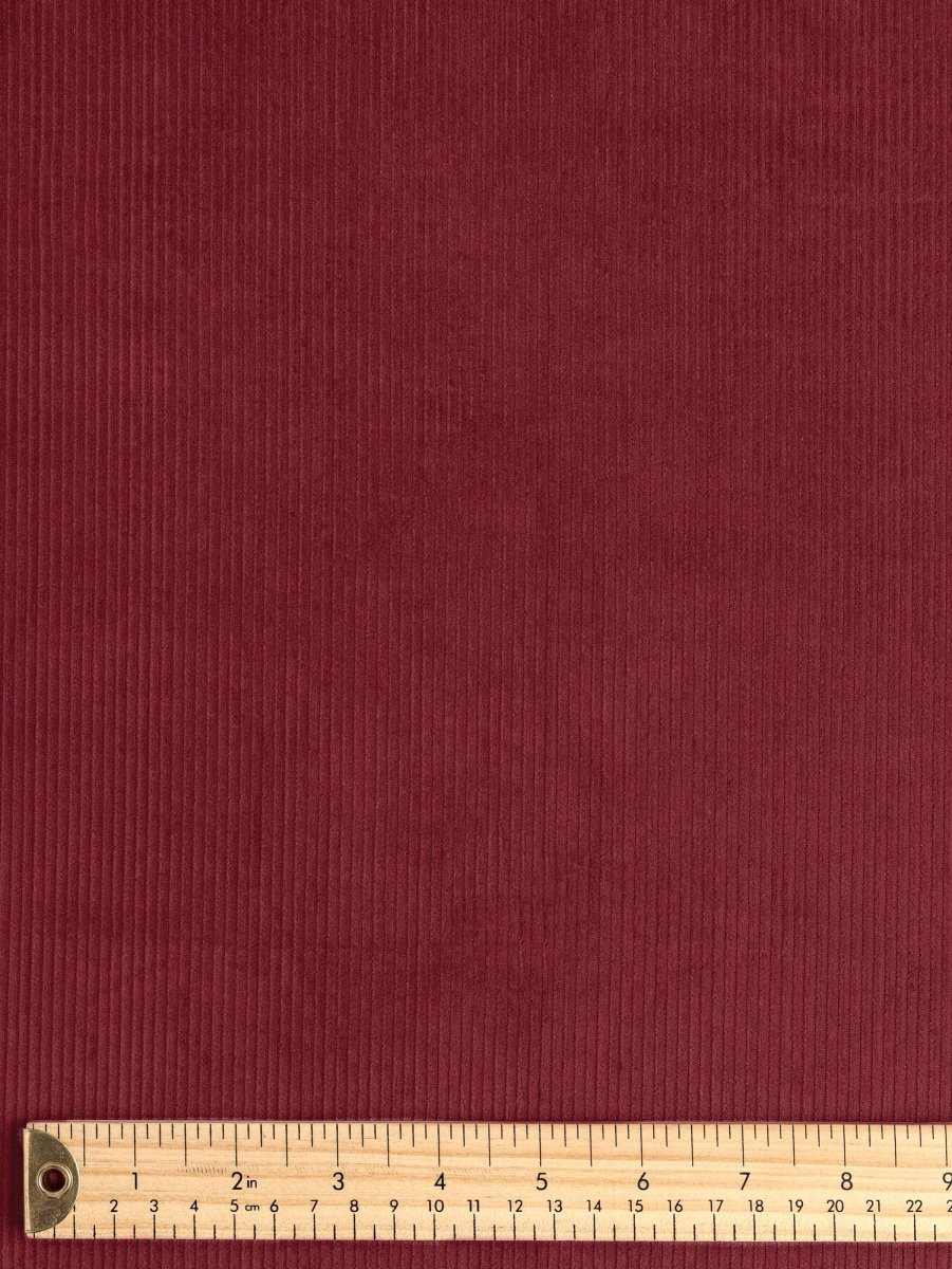 Organic Cotton Non Stretch 8 Wale Corduroy -  Bordeaux – Image 4