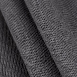 Organic Cotton Spandex 1x1 Rib Knit - Dark Grey