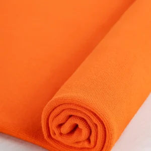 Organic Cotton Spandex 1x1 Rib Knit - Orange