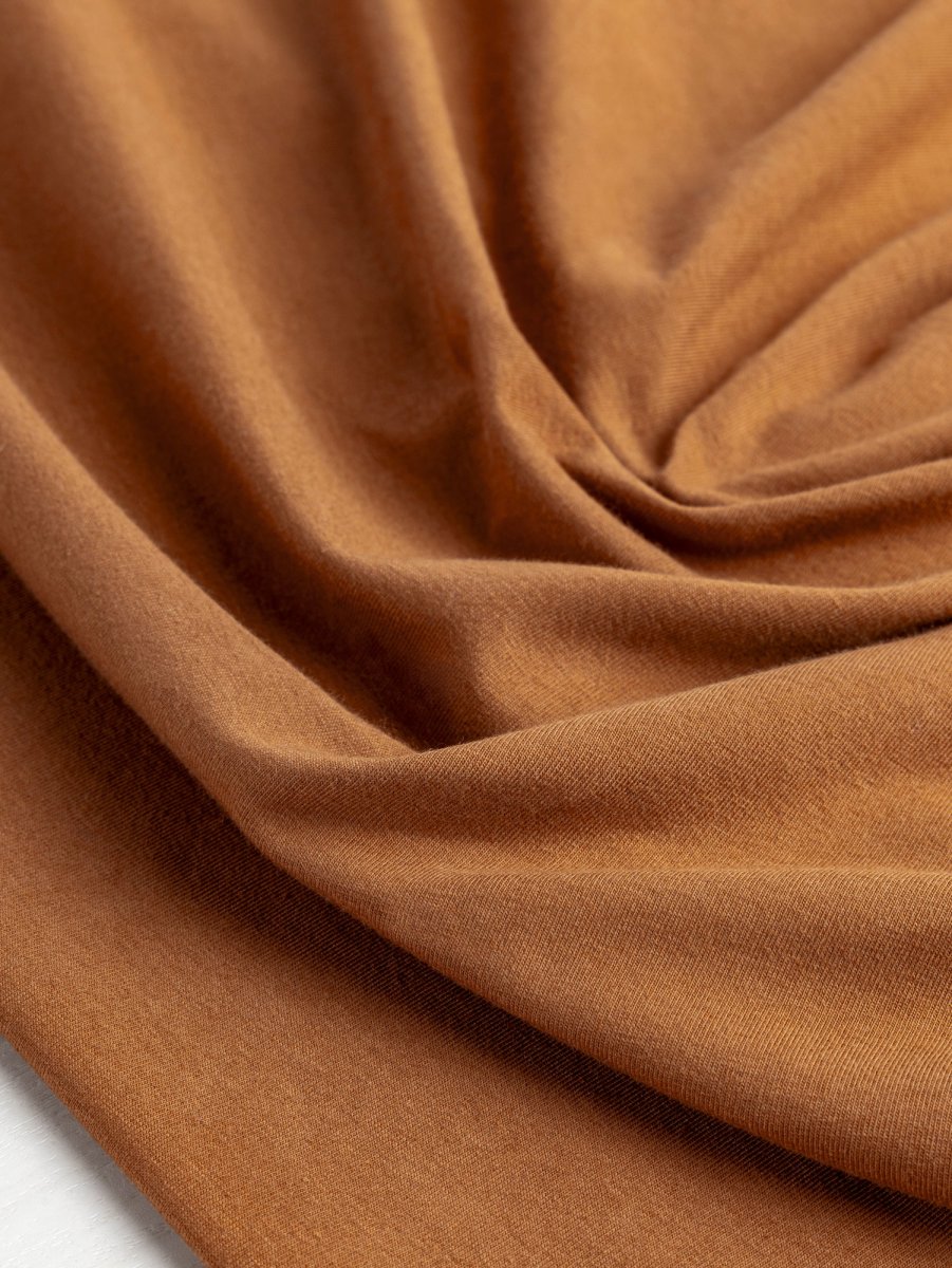 Organic Cotton Spandex Jersey - Caramel – Image 4