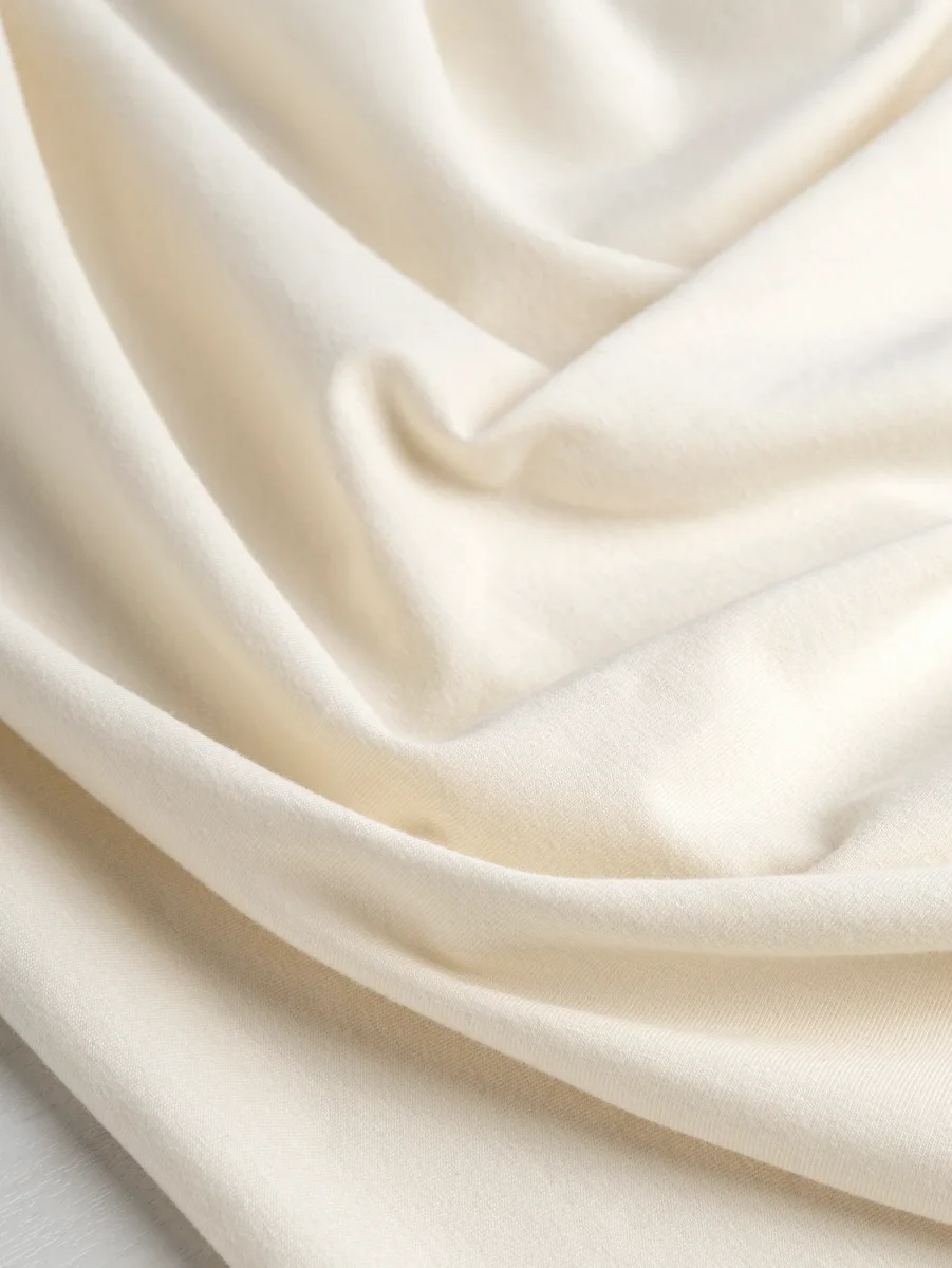 Organic Cotton Spandex Jersey - Cream – Image 4