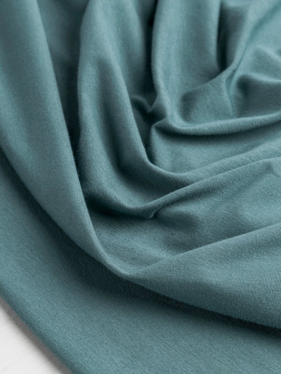 Organic Cotton Spandex Jersey - Eucalyptus – Image 4