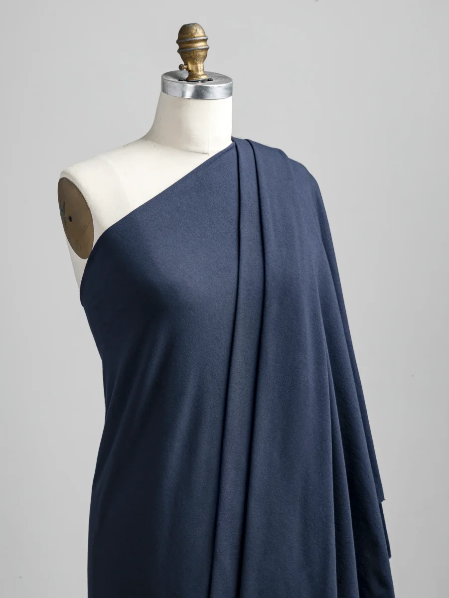 Organic Cotton Spandex Jersey - Indigo – Image 3