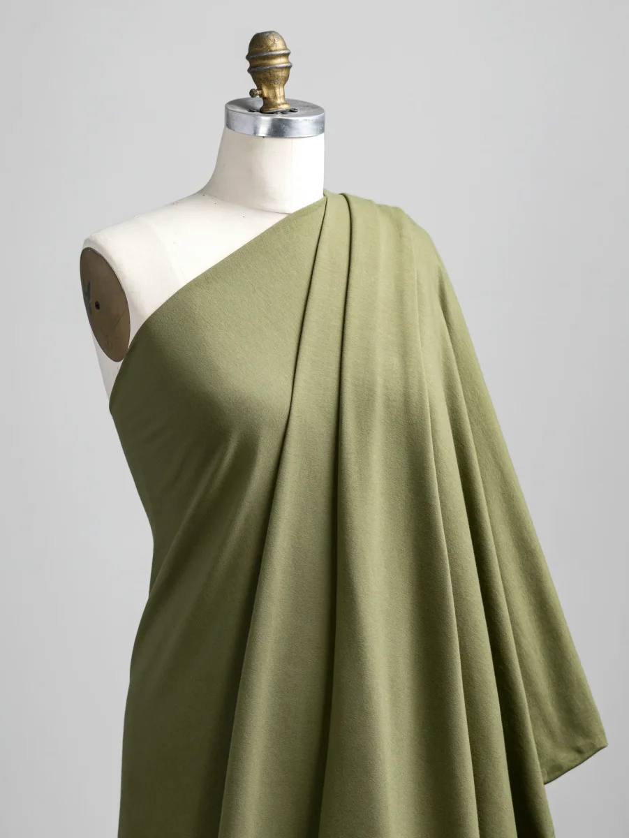 Organic Cotton Spandex Jersey - Olive – Image 3