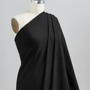 Organic Cotton Spandex Jersey Knit - Black - Swatch