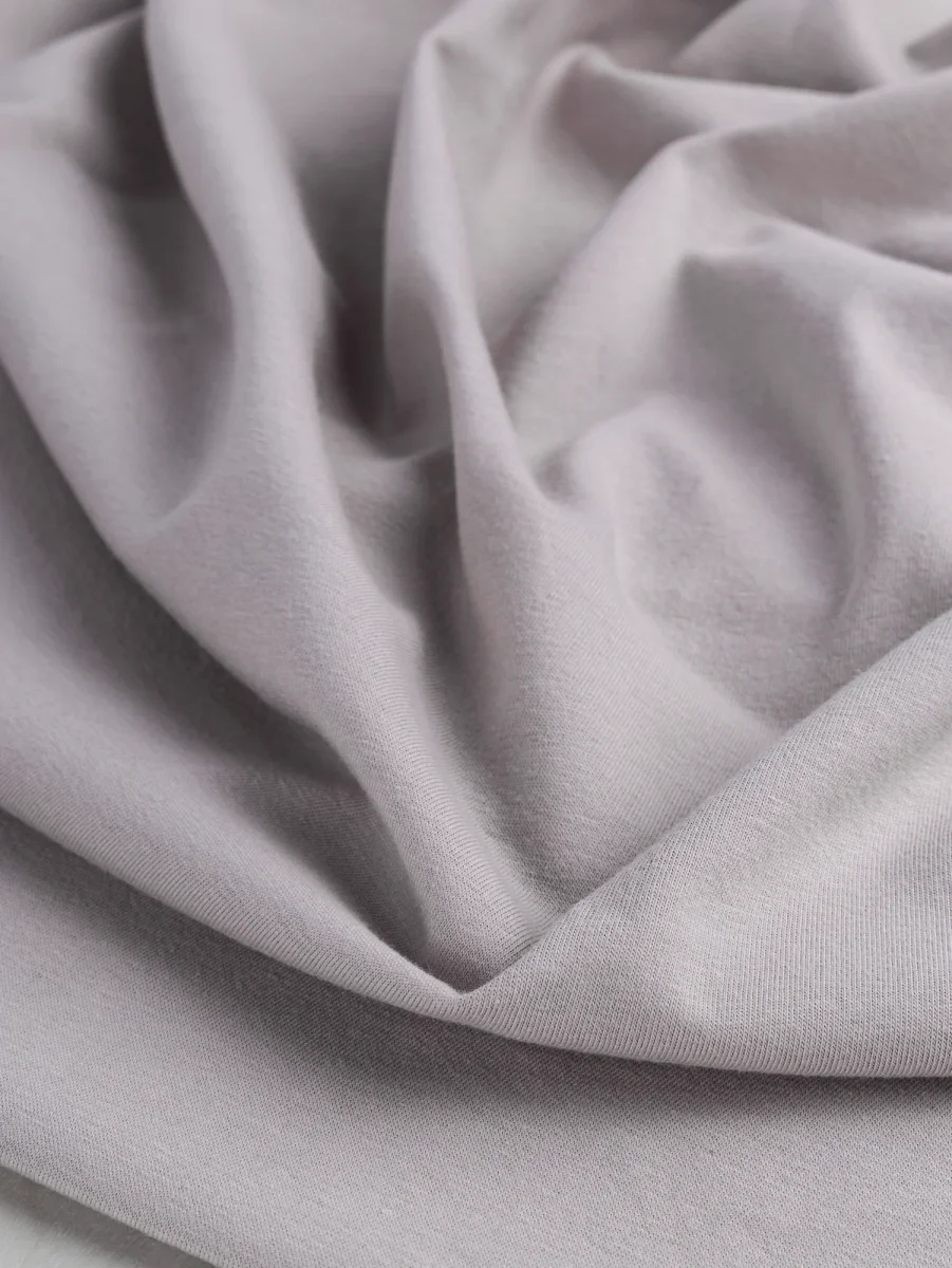 Organic Cotton Spandex Jersey Knit - Cloud