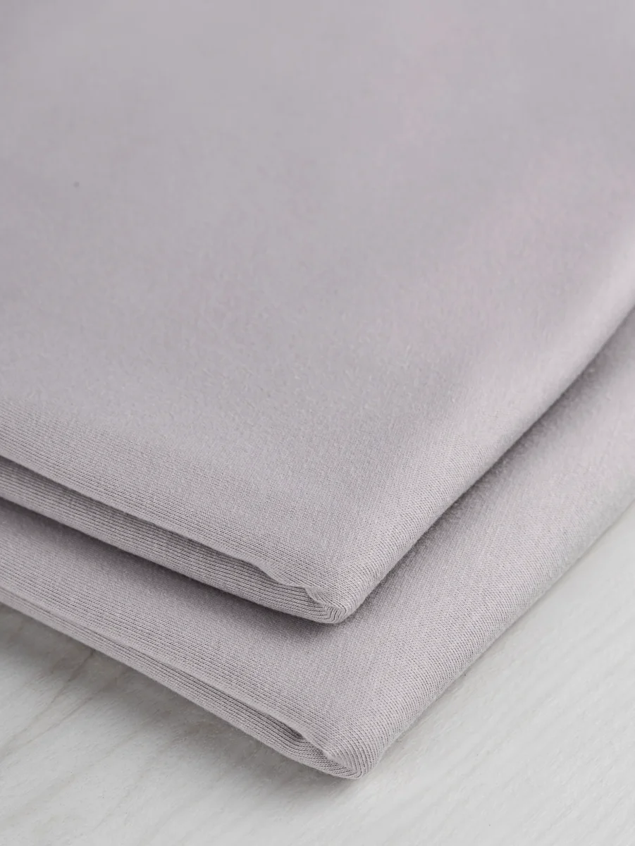 Organic Cotton Spandex Jersey Knit - Cloud – Image 4