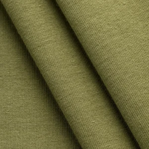 Organic Cotton Spandex Jersey Knit - Olive