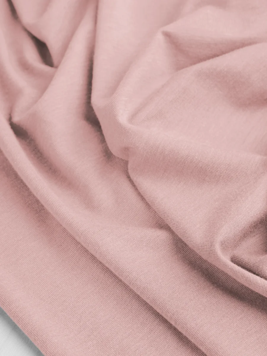 Organic Cotton + Tencel Stretch Knit Jersey - Dusty Rose