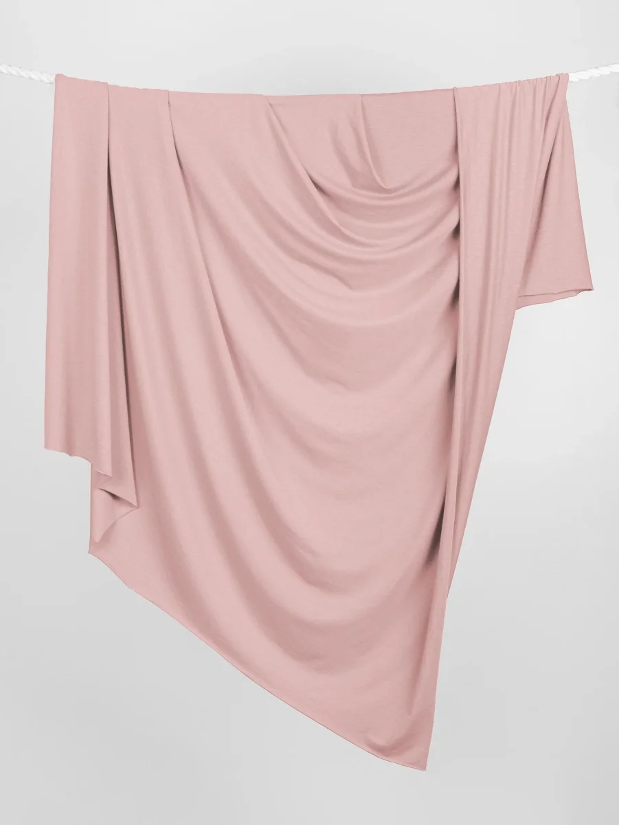 Organic Cotton + Tencel Stretch Knit Jersey - Dusty Rose – Image 4