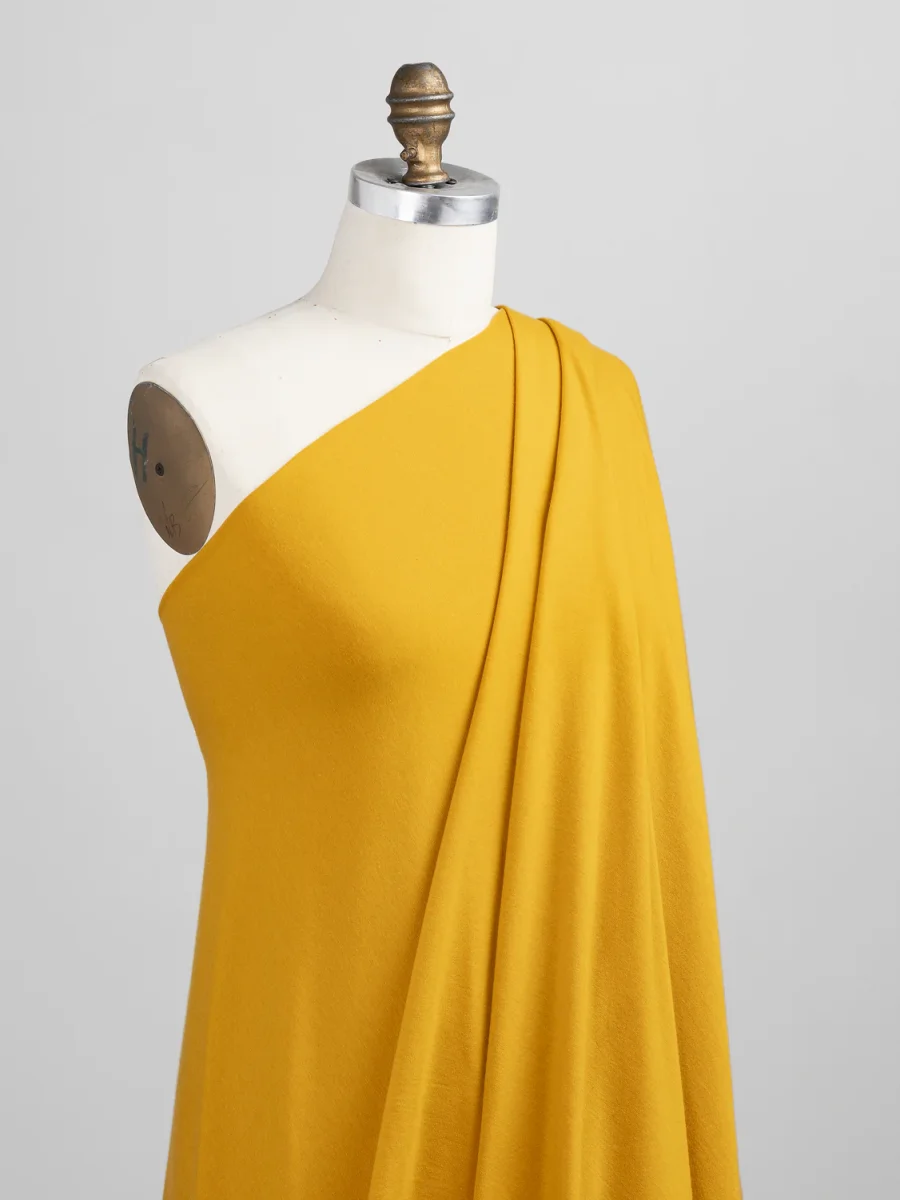 Organic Cotton + Tencel Stretch Knit Jersey - Honey – Image 4