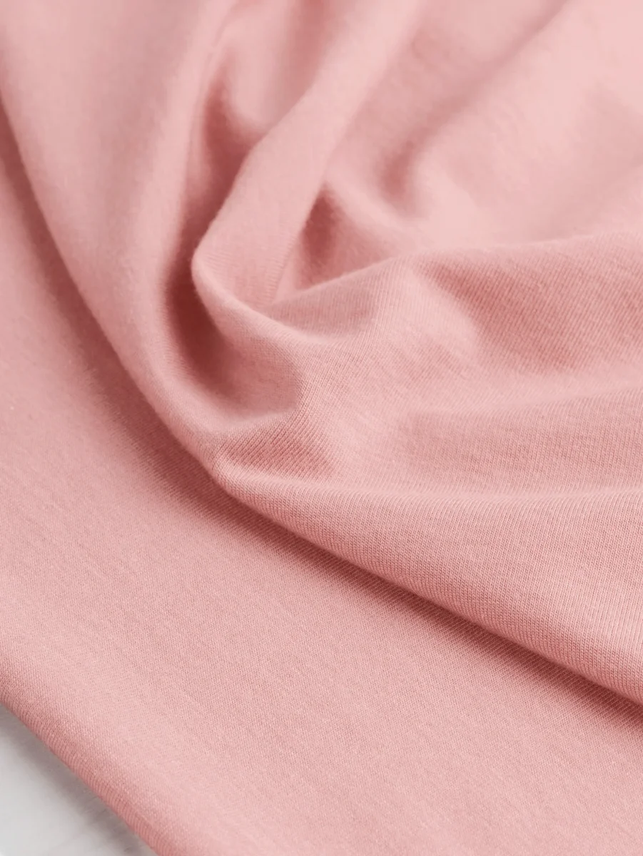 Organic Cotton + Tencel Stretch Knit Jersey - Light Pink