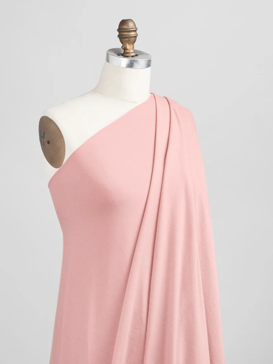 Organic Cotton + Tencel Stretch Knit Jersey - Light Pink - Swatch