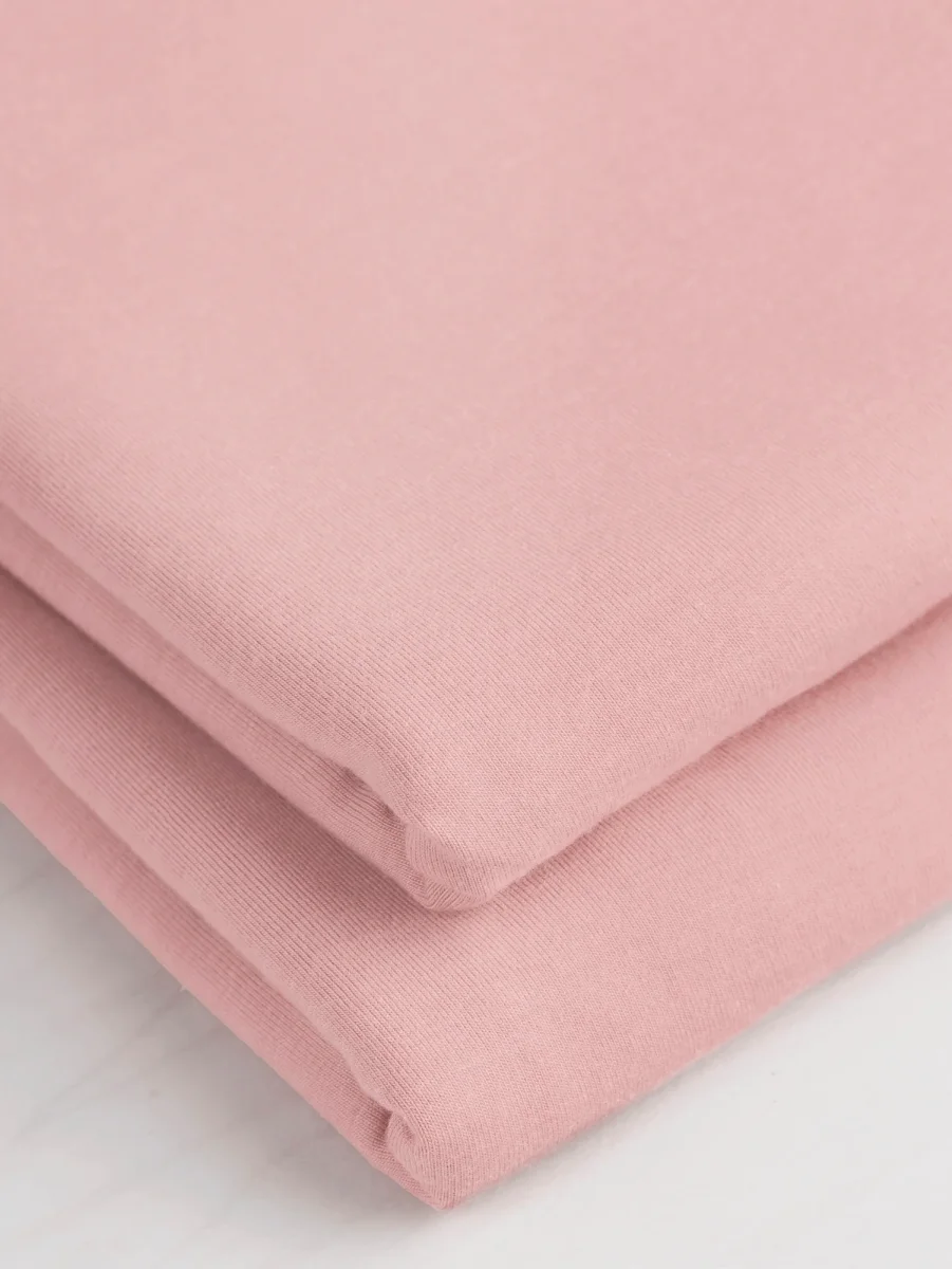 Organic Cotton + Tencel Stretch Knit Jersey - Light Pink - Swatch – Image 4