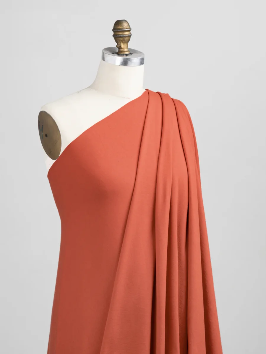 Organic Cotton + Tencel Stretch Knit Jersey - Terracotta – Image 4