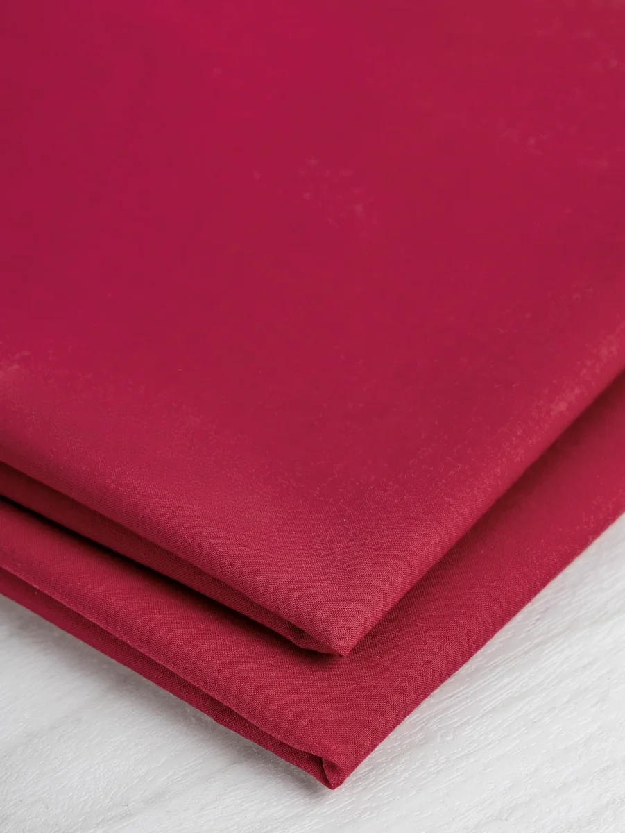 Organic Cotton Voile - Red - Swatch – Image 4