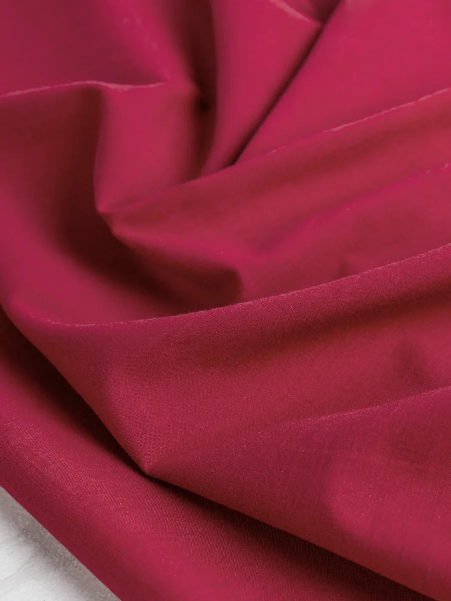 Organic Cotton Voile - Red - Swatch – Image 3