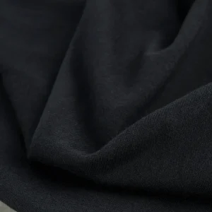 Organic Cotton Washed Jersey Knit - Black