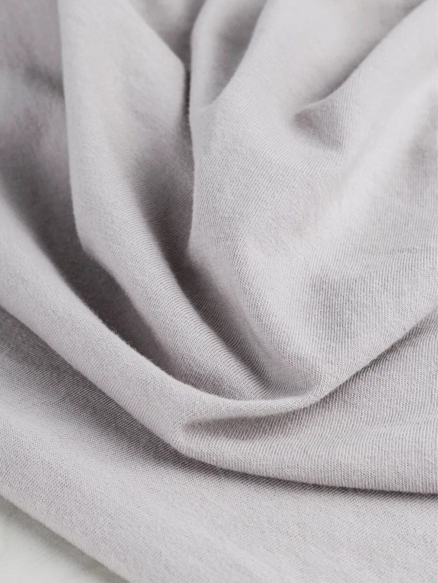 Organic Cotton Washed Jersey Knit - Cloud
