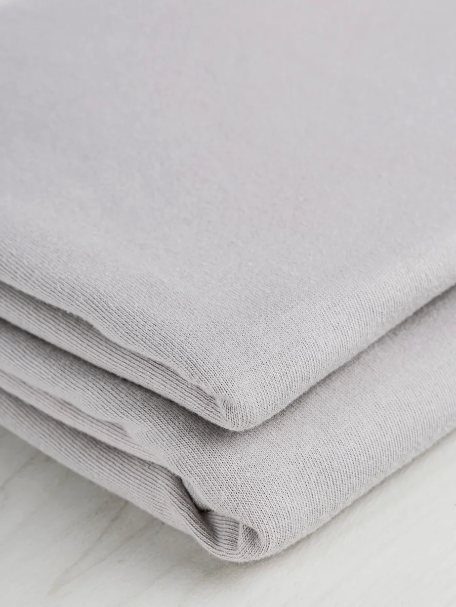 Organic Cotton Washed Jersey Knit - Cloud – Image 4