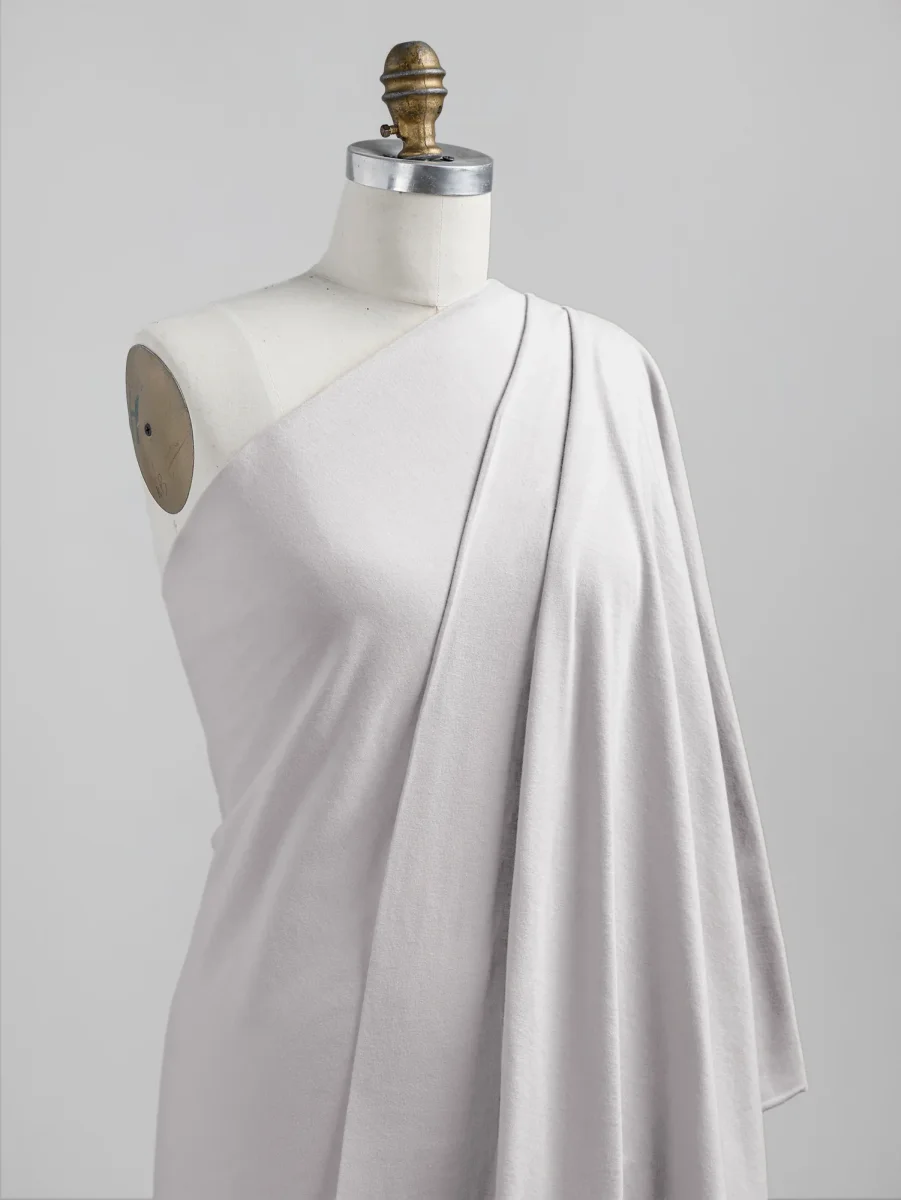 Organic Cotton Washed Jersey Knit - Cloud – Image 3