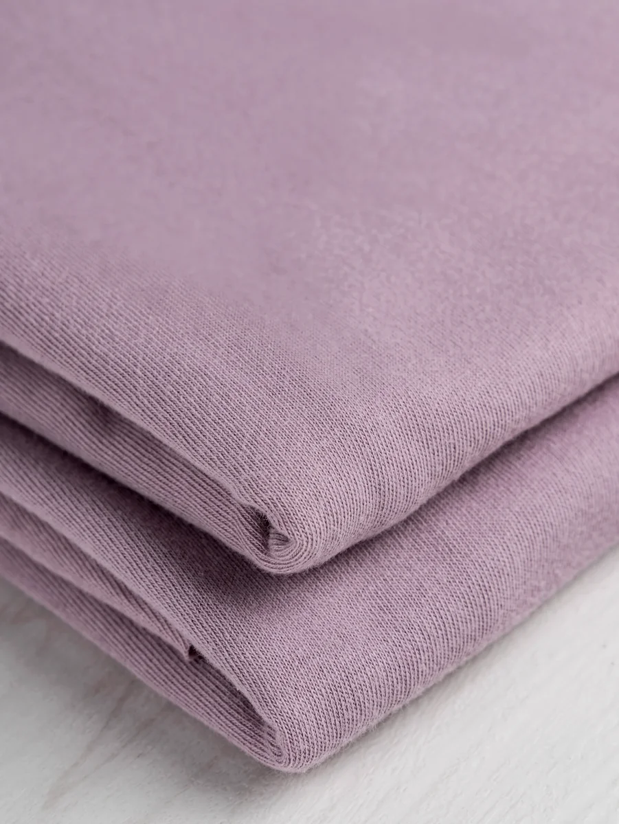 Organic Cotton Washed Jersey Knit - Lilac – Image 4
