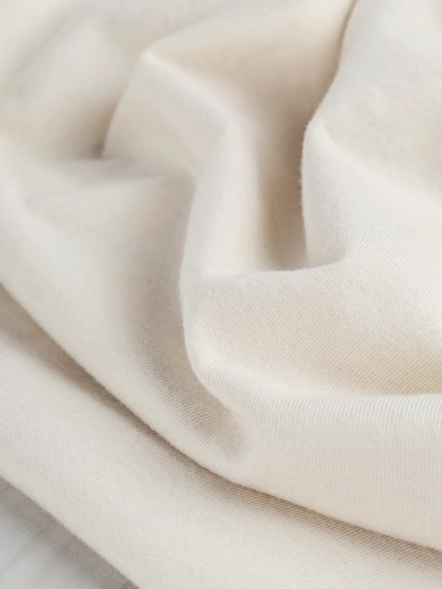 Organic Cotton Washed Jersey Knit - Natural – Image 2