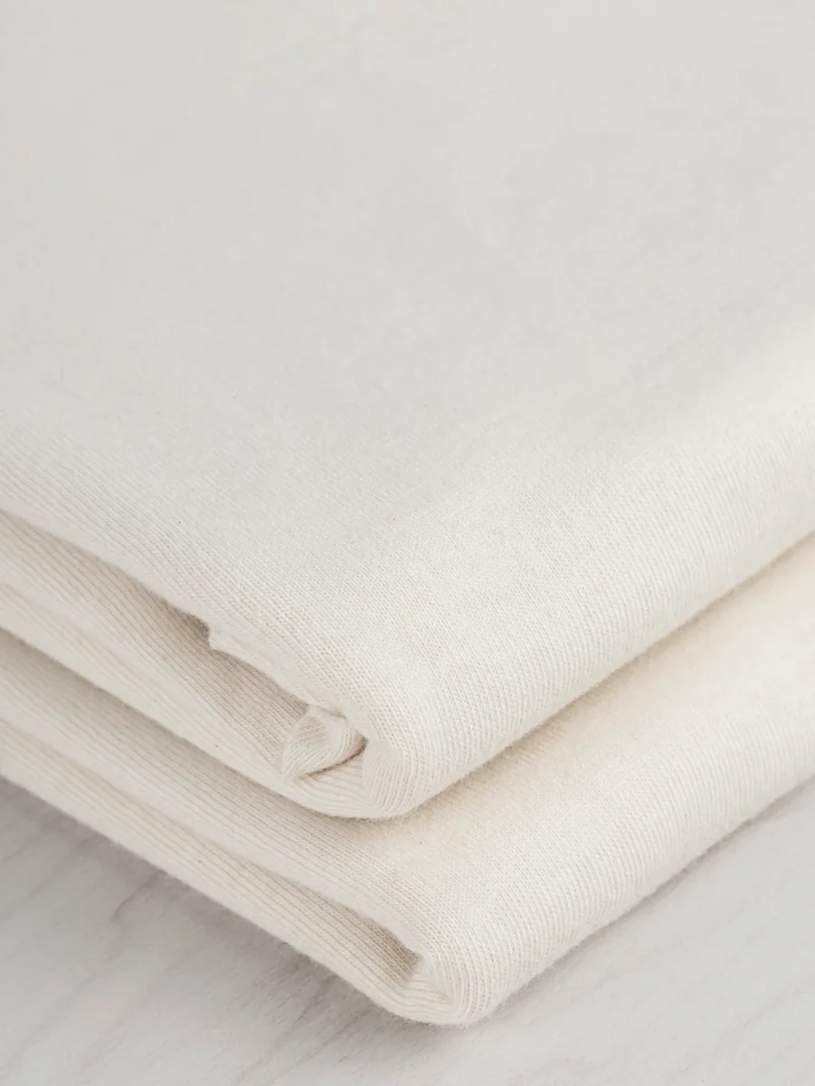 Organic Cotton Washed Jersey Knit - Natural – Image 4