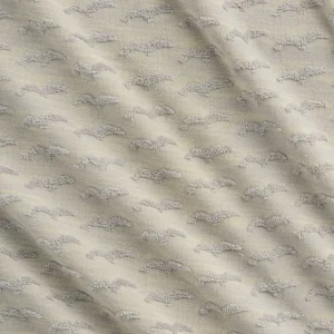 Patterned French Terry Knit Deadstock - Heather Grey + Yellow