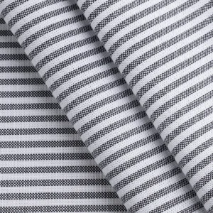 Pinpoint Striped Cotton Oxford Shirting - Black + White