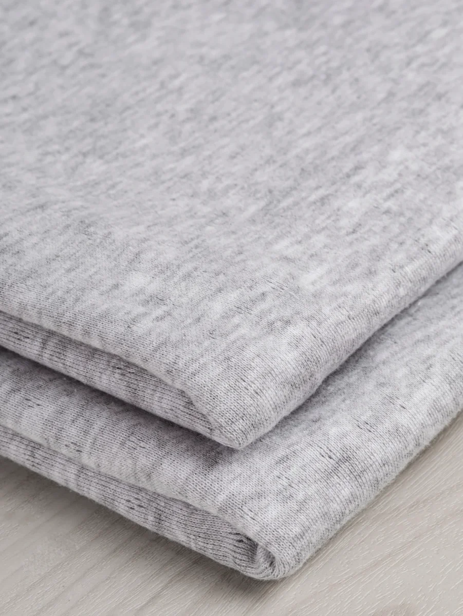 Pointelle Jersey Knit - Heather Grey – Image 4