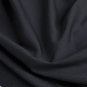 Poly Brushed Stretch Jersey Knit Deadstock - Black