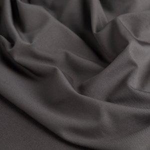 Poly Brushed Stretch Jersey Knit Deadstock - Charcoal