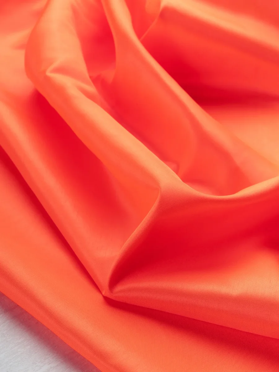 Polyester Lining Deadstock - Bright Orange – Image 3