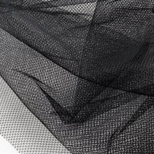 Polyester Tulle Deadstock - Black - Swatch