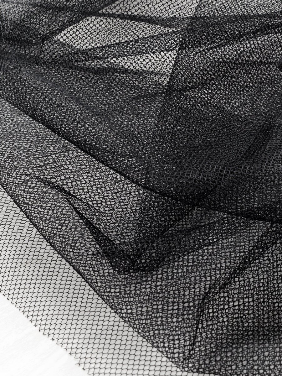 Polyester Tulle Deadstock - Black – Image 3