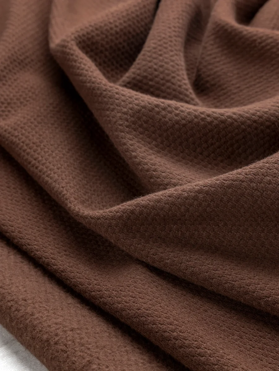 Popcorn Textured Fleece Deadstock - Cinnamon - Swatch – Image 5