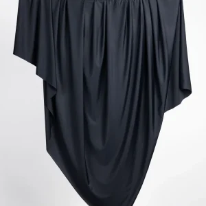 Recycled Nylon Spandex Swimwear Fabric - Black - Swatch