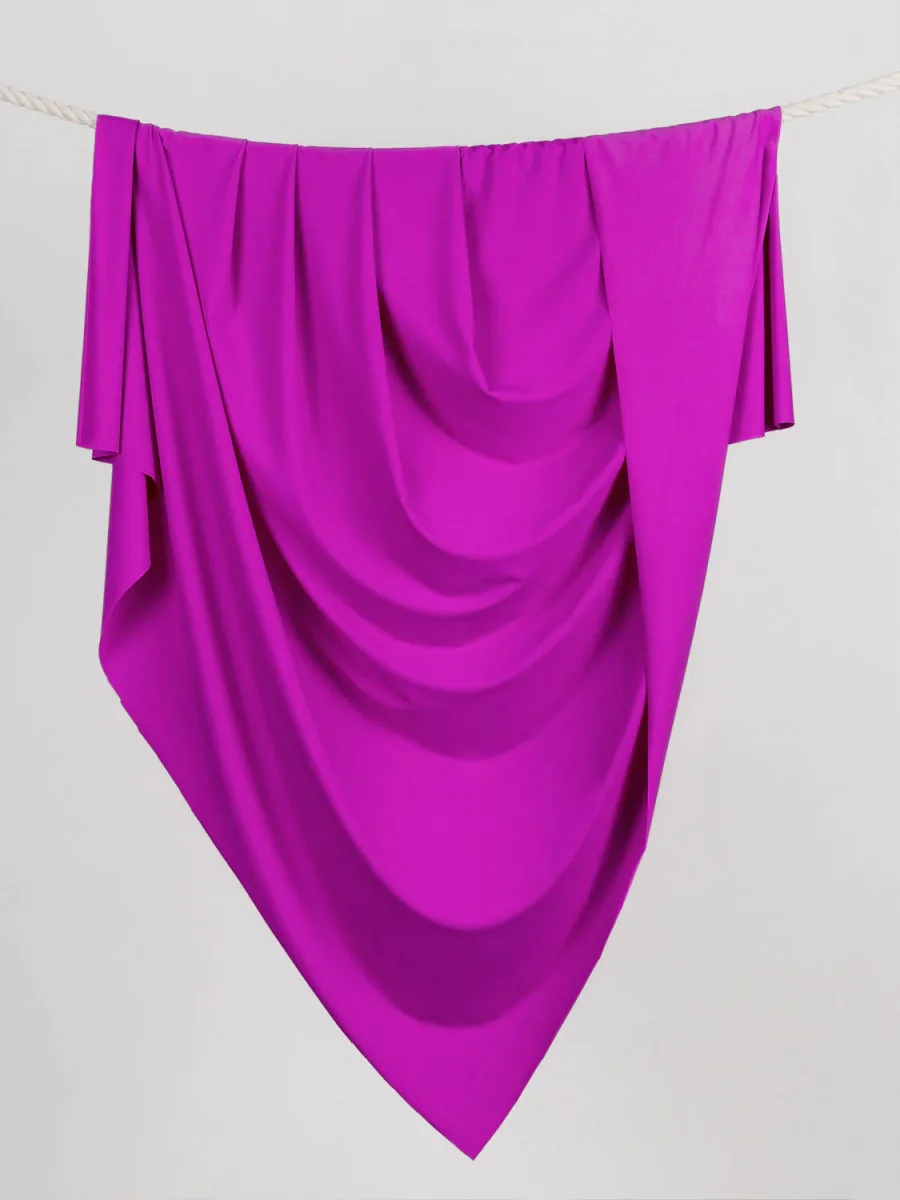 Recycled Nylon Spandex Swimwear Fabric - Magenta – Image 4
