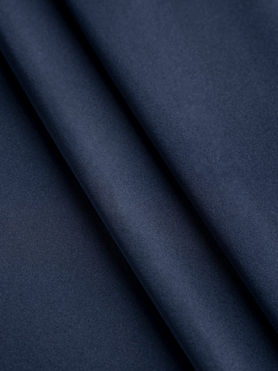 Italian Recycled Polyester Stretch Knit Deadstock - Navy  - Swatch – Image 3