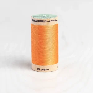 Scanfil Organic Cotton 50wt Thread 500 yards - Blazing Orange 4804