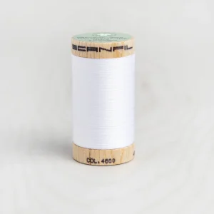 Scanfil Organic Cotton 50wt Thread 500 yards - Bright White 4800