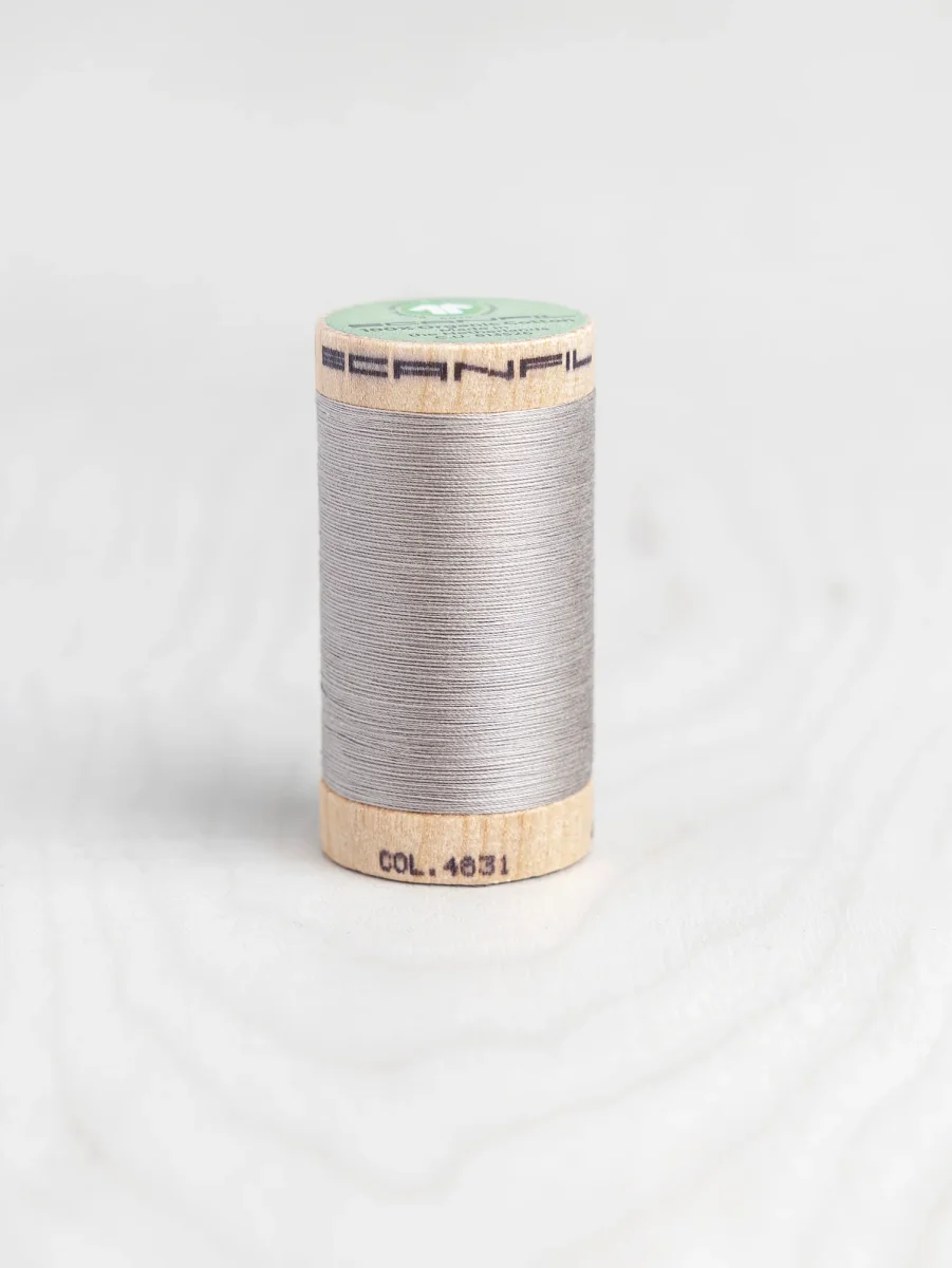 Scanfil Organic Cotton 50wt Thread 500 yards - Chateau Gray 4831