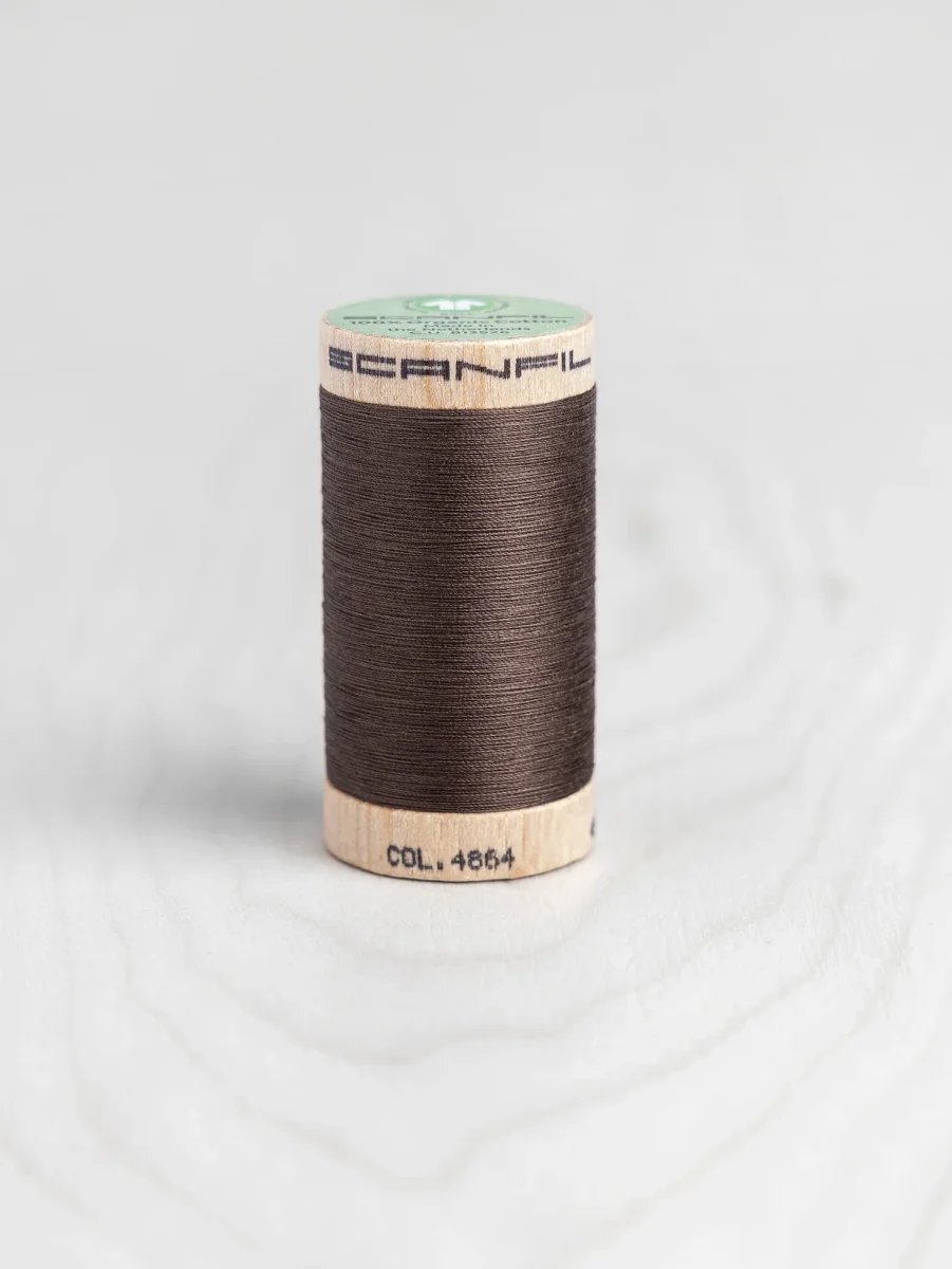 Scanfil Organic Cotton 50wt Thread 500 yards - Coffee Liqueur 4864